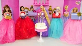 Rapunzel Birthday Party with Princesses & Barbie ! Pesta Ulang Tahun Rapunzel Festa de aniversário