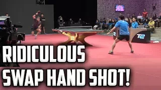 Timo Boll hits the most ridiculous swap hand shot ever | T2 APAC 🔥