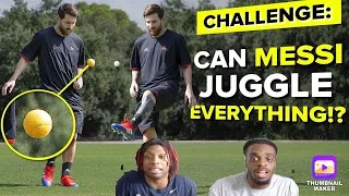 LIONEL MESSI JUGGLING CHALLENGE | testing Messi's skills!