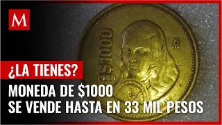 ¿La tienes? Moneda de $1000 de Sor Juana de 1988 se vende hasta en 33 mil pesos en la web