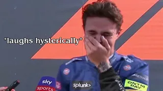 lando norris being lando norris for almost 2 minutes