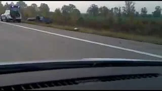 Crash auf der A 9 vor Köckern Rasthof