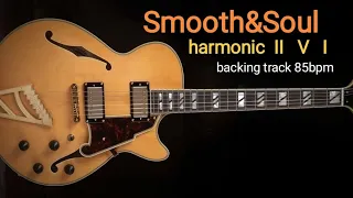 Easy smooth jazz harmonic II  V  I chord progression 85bpm ( simplified chords)