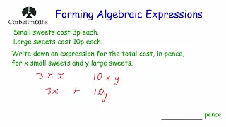 Forming Algebraic Expressions - Corbettmaths