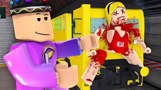 Pushing Ragdoll People On Train Tracks in Roblox