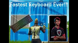 The New FASTEST KEYBOARD in Fortnite! (60%) Gameplay from Bugha!?