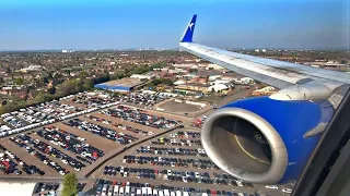 Blue Air Boeing 737-800 STUNNING Landing at Birmingham Airport | GoPro 7 | Smooth Landing & Shutdown
