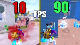 10 FPS VS 90 FPS CHALLENGE | FPS MATTERS | PUBG MOBILE | REXA GAMING