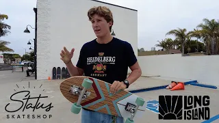 Status Skateshop Demos Long Island Surfskates with Lean Genesis Trucks on Mossel 33 and Rowing 29.5