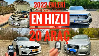 2022 YILININ TÜM HIZLANMALARI | EN HIZLISI-EN YAVAŞI KİM? 20 ARABA| BMW VW RENAULT TOYOTA AUDİ