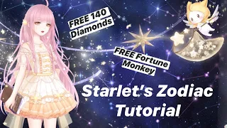 Love Nikki - How To Get 140 FREE Diamonds From Starlet's Zodiac & FREE Fortune Monkey Suit