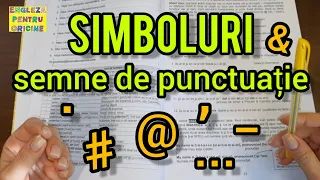 Lecţia # 274 – Simboluri & semne de punctuaţie – mai importante decât crezi ☝️😊