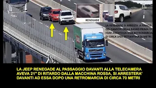 Ponte Morandi analisi finale Jeep Renegade e macchina rossa