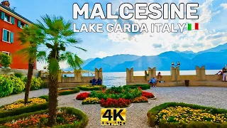 MALCESINE LAKE GARDA ITALY SUNSET  WALKING TOUR 4K 60 FPS