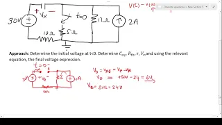 RC step response example 1