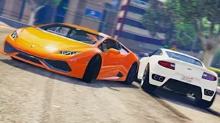 ДРИФТ В GTA 5 - ДРИФТ НА УТОПЛЕННОМ Lamborghini Huracan. Сравнение с Nissan Skyline GT-R.