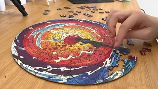 Relaxing ASMR Puzzle Build - Psychedelic Girl Wooden Jigsaw Puzzle