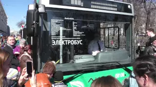 Парад трамваев в Москве на Чистых прудах 11.04.2015. Часть 3