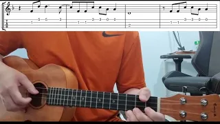 Yellow (Coldplay) - Easy Beginner Ukulele Tab With Playthrough Tutorial Lesson