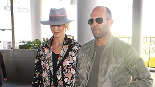 Rosie Huntington-Whiteley Smiles Off Questions About Her And Jason Statham Getting Married