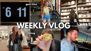 weekly vlog: glutes workout, new recipes, shopping for my cooking project, new supplements & more!!!