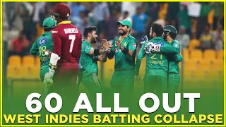 60 All Out | West Indies Unbelievable Batting Collapse | Pakistan vs West Indies | PCB | MA2L