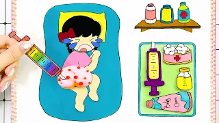 【🐾paper diy🐾】 #4 POP THE PIMPLES - For girls,Baby Girl has pimples | Bong Paper Diy Craft