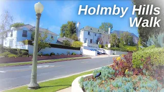 Quiet Walk in Elegant Holmby Hills | Beautiful Mansions in Most Upscale Los Angeles Neighborhood