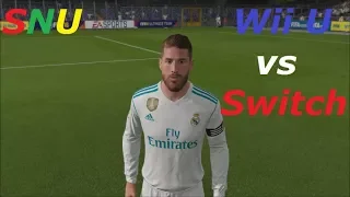 FIFA 13 Wii U vs FIFA 18 Switch Trophy celebration & Players faces