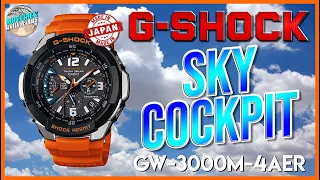 One Of My Grails! | G-Shock Sky Cockpit 200m Solar Atomic Quartz GW-3000M-4AER Unbox & Review