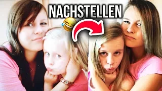 PEINLICHE Kinderfotos NACHSTELLEN 😂  mit meiner SCHWESTER  🙌🏼 | Dagi Bee