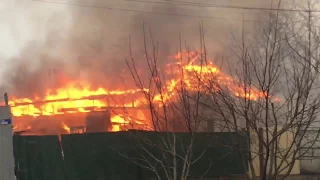 Пожар в Покровске 15.01.2018