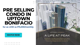 Uptown Modern: Megaworld’s Pre Selling Condo for Sale in The Fort! For as Low as P11,200 per month