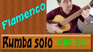 Flamenco - Rumba - guitar solo with tab