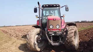 Massey Ferguson 5470 ploughing.