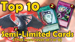 Top 10 Best Semi-Limited Cards (That have never been Limited or Banned) in Yugioh