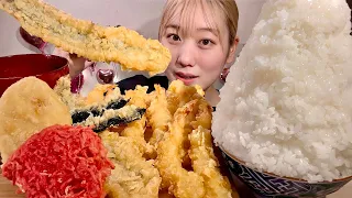 ASMR Tempura Fried Seafood【Mukbang/ Eating Sounds】【English subtitles】