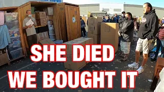 SHE DIED ! We BOUGHT HER STUFF at VAULT AUCTION ! Storage wars extreme unboxing mystery boxes