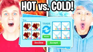 Can We Beat The HOT VS COLD TRADING CHALLENGE In Roblox ADOPT ME!?