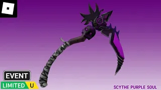 [EVENT] How To Get The FREE *Purple Soul Scythe* | ROBLOX Click For Free Ugc ^^