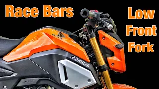 2019 Honda Grom Build: Ep. 5 - Race Bars and Front Fork Lowering Kit Install