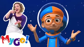 Learning About Gravity | Blippi Wonders | MyGo! Sign Language for Kids | Fun Cartoon for Kids