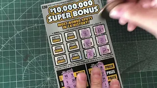 $10 Million Super Bonus New $30 CA Scratcher Win