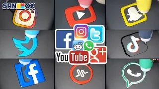 Social Media Pancake art - YouTube, FaceBook, Twitter, WhatsApp, Instargram, Snapchat, Tik Tok