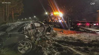 I-80 sees jackknifed big rigs, spinouts as snow returns to the Sierra