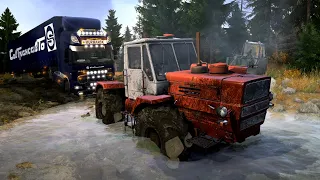 Spintires: MudRunner Доставка груза в гараж DAF XF 105 Sovtransavto карта болото