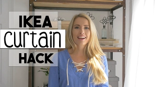 DIY DECOR: IKEA Curtain HACK | DIY Curtain | No Sew Hem