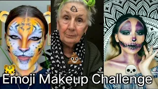 Emoji Makeup Challenge Compilation | Makeup Inspired By Emojis | New Tiktok Trend Part 2 #tiktok