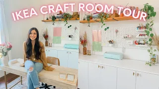 IKEA CRAFT ROOM TOUR| CRAFT ROOM/OFFICE MAKEOVER | Small Business office/craft room