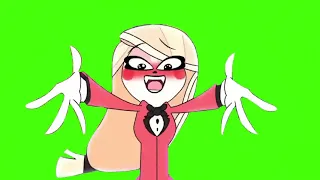 Charlie from Hazbin Hotel chasing Verbalase 50k green screen meme